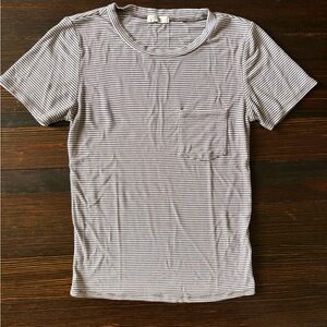 Active USA Black and White Striped Tee